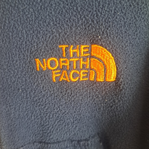 The North Face Boys Fleece Full Zip Hoodie Gray Navy Orange Size 5 XXS - Picture 3 of 4